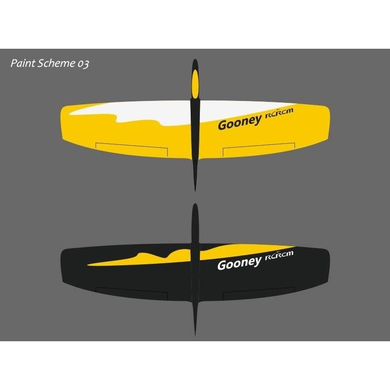 Gooney Flying Wing giallo e nero ca.1,50m RCRCM