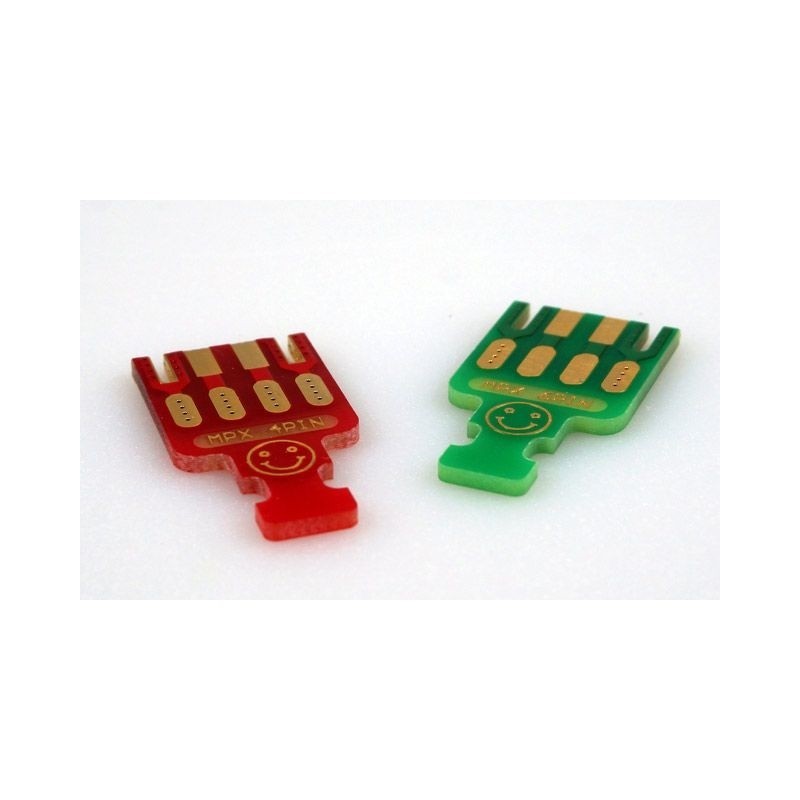 PCB MPX '4 contacts' red (5 pcs) Emcotec