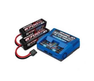 Caricabatterie Traxxas EZ-Peak Live 2973G 200W + 2x Lipo 14.8V 6700mAh 2890X