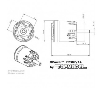 XPower Brushless-Motor F2307/14 F5K - 27g