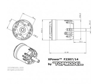 XPower F2307/14 F5K brushless motor - 27g