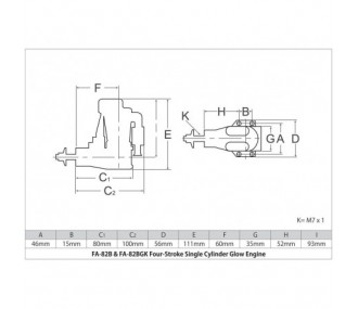 Motor de metanol Saito FA-100 de 4 tiempos