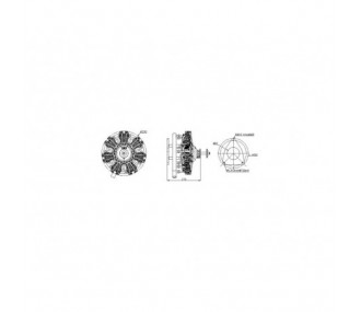 4-stroke UMS radial engine, 7 cylinders 77cc, methanol