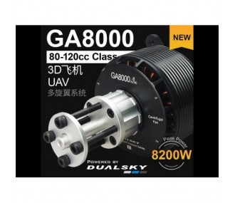 Motor Dualsky GA8000.8 80-120CC (1140g, 160kv, 8200W)