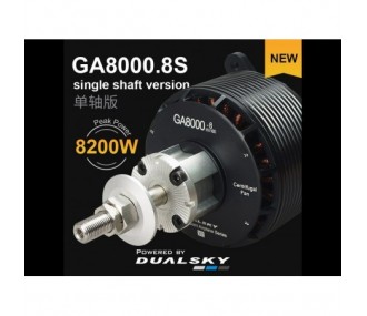 Dualsky GA8000.8S Single Shaft 80-120CC motor (1140g, 160kv, 8200W)