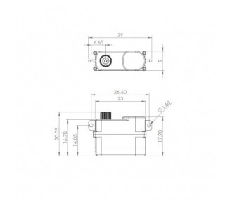 Digital metal servo HV75K-R 9mm MKS