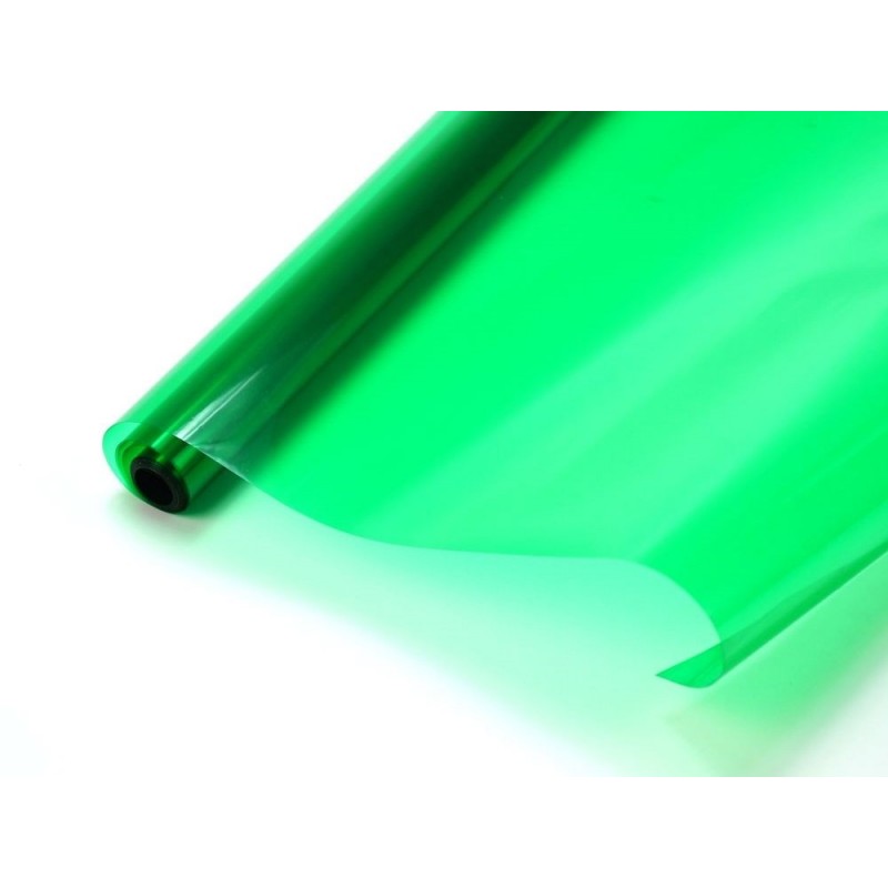 Rollo de 2 m de lona verde transparente (64 cm de ancho)