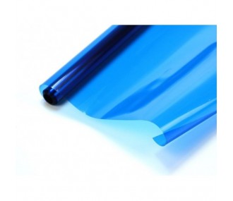 Rollo de 2 m de tela azul transparente (64 cm de ancho)