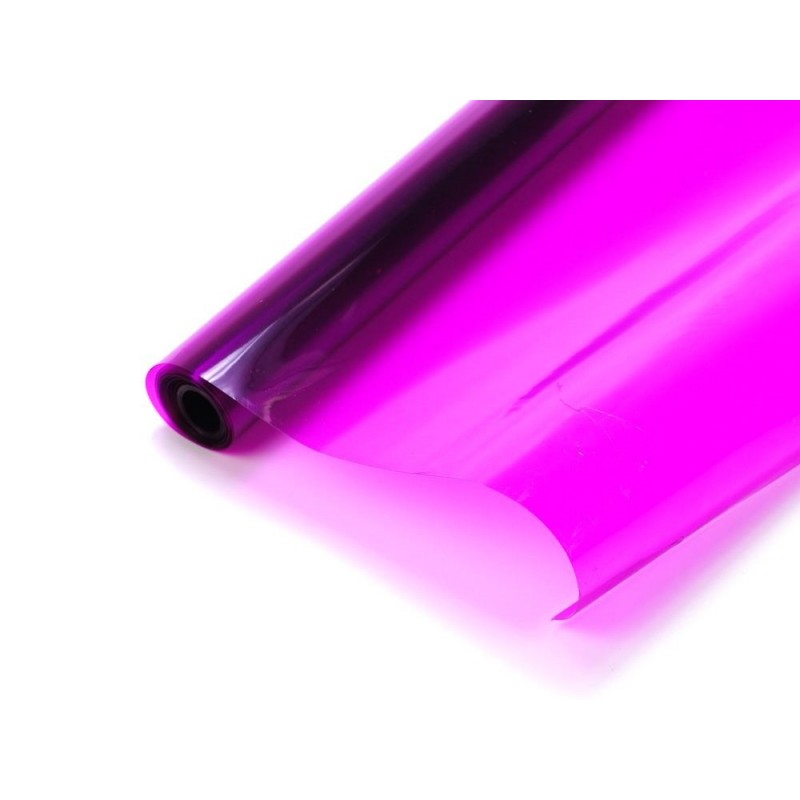 Rotolo da 2 m di tessuto trasparente viola chiaro (larghezza 64 cm)