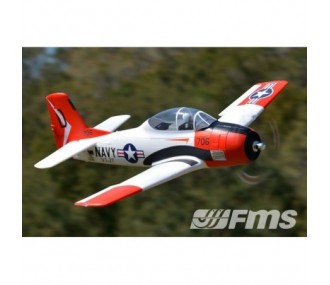 Aircraft FMS T-28 (V4) Red PNP approx.1.40m