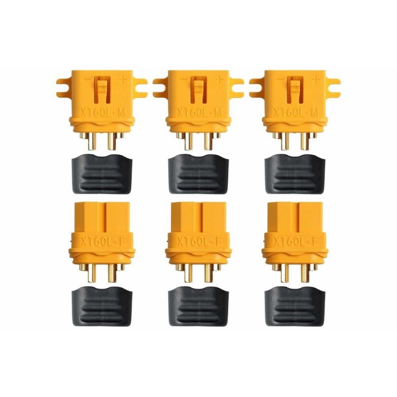 XT60 L M/F plugs with cap (3 pairs)