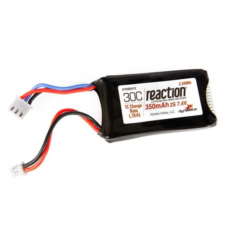 Batterie Lipo 2S 7.4V 350mAh 30C (Prise PH 2.0) Dynamite