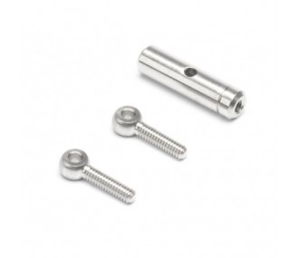 Turnbuckle brass nickel plated M2, 20-28mm KAVAN (2 pcs)