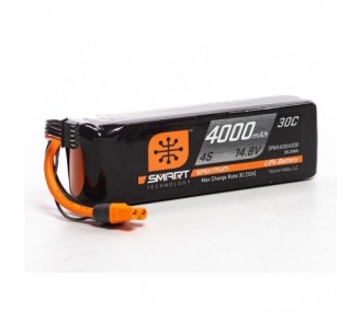 Smart Lipo 4S 14.8V 4000mAh 30C IC3 Spektrum battery