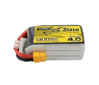 Batterie Tattu R-line V4.0 lipo 6S 22.2V 1300mAh 130C prise XT60