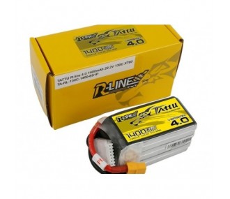 Battery Tattu R-line V4.0 lipo 6S 22.2V 1400mAh 130C XT60 socket