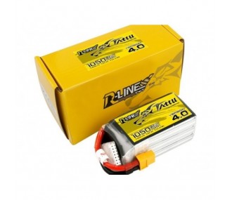 Batterie Tattu R-line V4.0 lipo 6S 22.2V 1050mAh 130C prise XT60