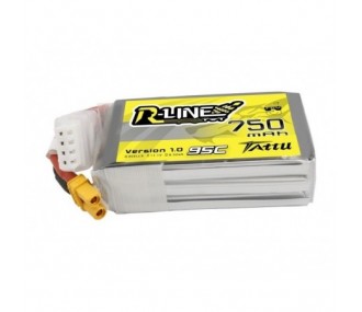 Batteria Tattu lipo 3S 11.1V 750mAh 95C presa XT30 rline