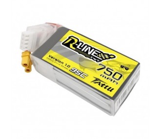 Batteria Tattu lipo 3S 11.1V 750mAh 95C presa XT30 rline