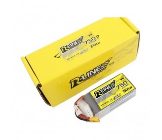 Batteria Tattu lipo 3S 11.1V 750mAh 95C presa XT30 rline