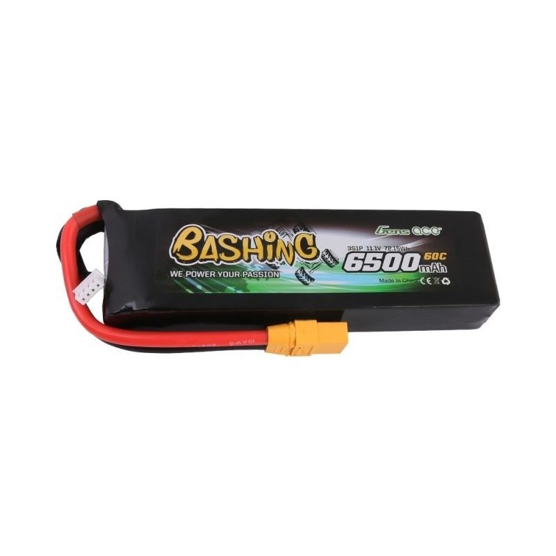 Batteria serie Bashing Gens Ace, Lipo 3S 11.1V 6500mAh 60C XT90 Plug