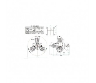 Motor SAITO FG-19R3 4 tiempos - Gasolina