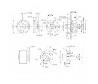 Brushless motor DM3625 (257g, 650kv, 850W) Pro-Tronik