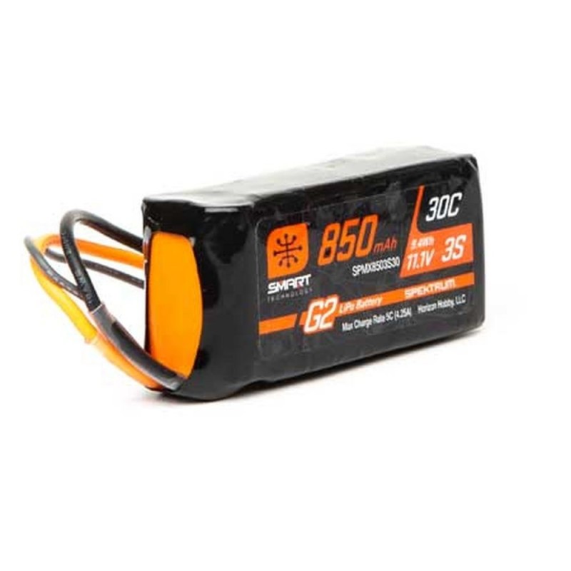 Smart G2 Lipo 3S 11.1V 850mAh 30C IC2 Spektrum Battery