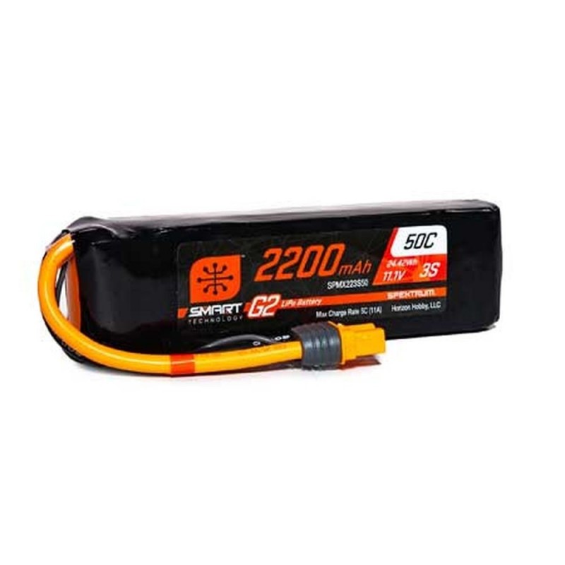 Batterie Smart G2 Lipo 3S 11.1V 2200mAh 50C IC3 Spektrum