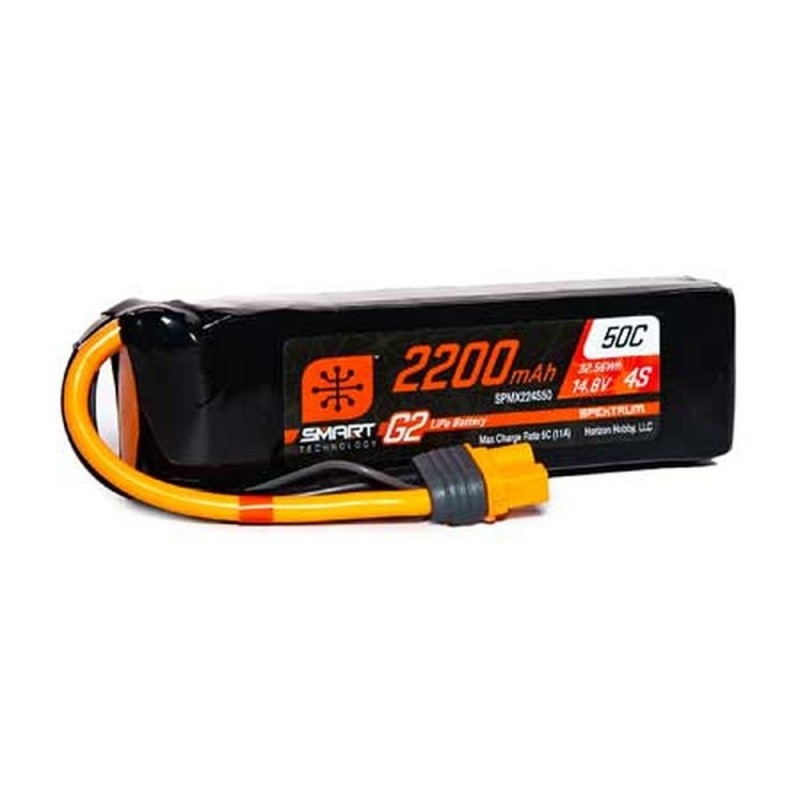 Batería Smart G2 Lipo 4S 14.8V 2200mAh 50C IC3 Spektrum
