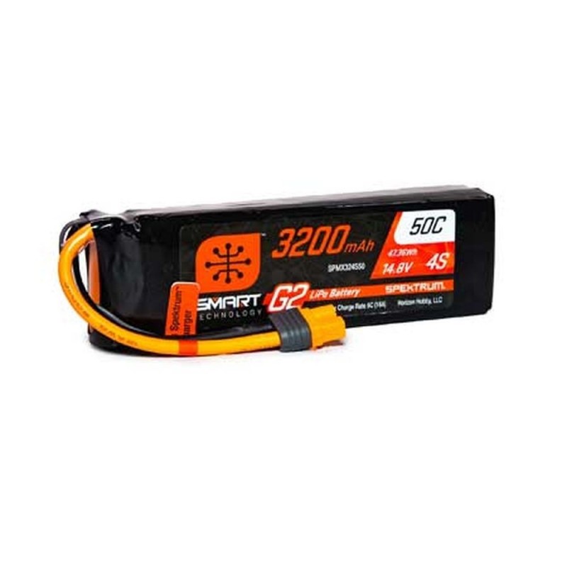 Smart G2 Lipo 4S 14.8V 3200mAh 50C IC3 Spektrum battery