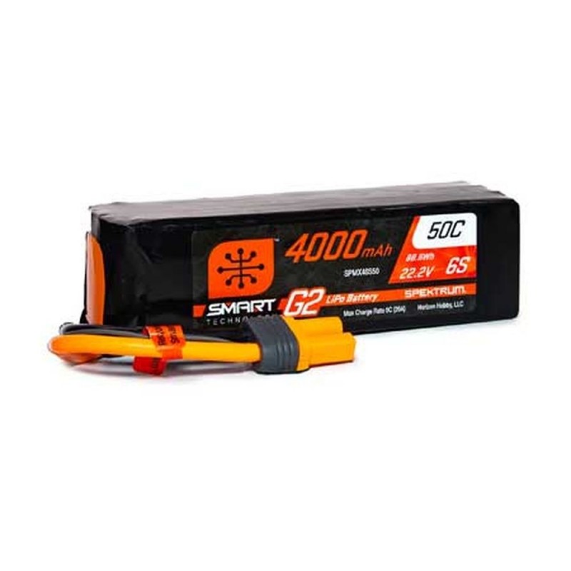 Smart G2 Lipo 6S 22.2V 4000mAh 50C IC5 Spektrum battery