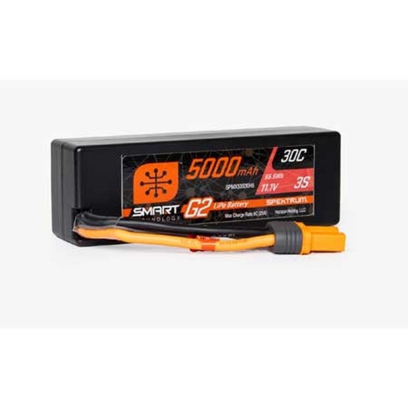 Smart G2 Lipo 3S 11.1V 5000mAh 30C Custodia rigida IC5 Batteria Spektrum