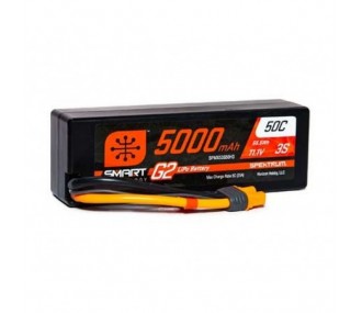 Smart G2 Lipo 3S 11.1V 5000mAh 50C Hard Case IC3 Spektrum Battery