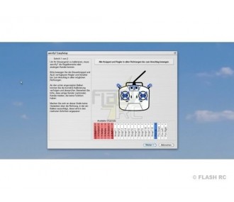 Simulateurs de vol - Manette pour simulateur de vol 8 VOIES USB Mode 2  Dynam - FLASH RC