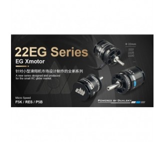 Moteur Dualsky XM2221EG-22 (23g, 2900kV, 126W)