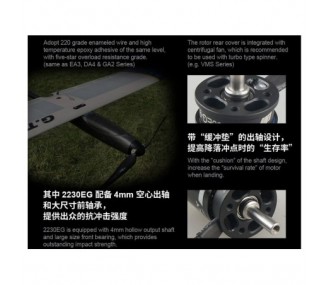 Dualsky XM2225EG-14 motor (32g, 2700kV, 200W)