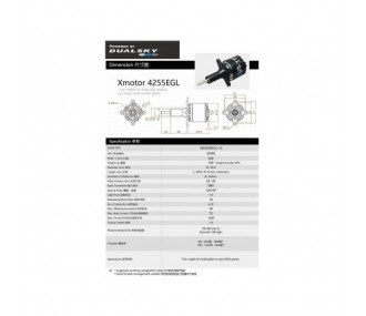 Dualsky-Motor XM4255EGL-10 (300g, 620kV, 1440W)