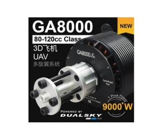 Moteur Dualsky GA8000.9 (1140g, 140kV, 4000W)