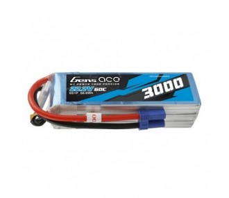 Gens ace lipo 6S 22.2V 3000mAh 60C batería zócalo EC5