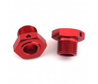 ARRMA Ruota in alluminio esagono 17 mm 14,6 mm spessore rosso (2) - ARA311035