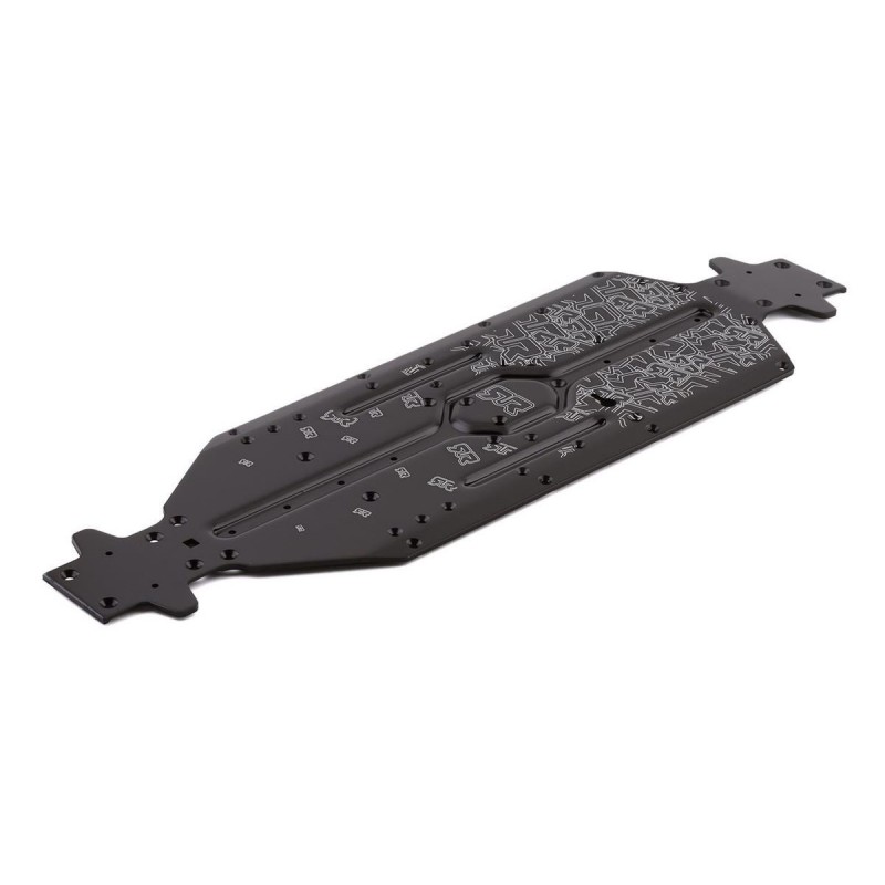 ARRMA Chasis de aluminio CNC 7075 T6 LWB Negro - ARA320571