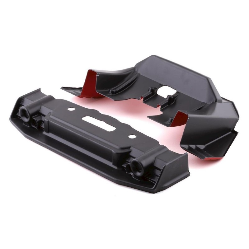 ARRMA FELONY Painted Splitter And Diffuser Black/Red - ARA410008