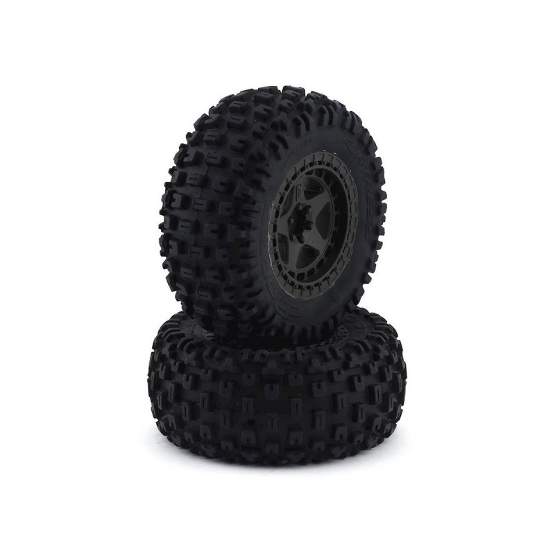 ARRMA Dboots Fortress SC Juego de neumáticos pegados Gun Metal (2) - ARA550087