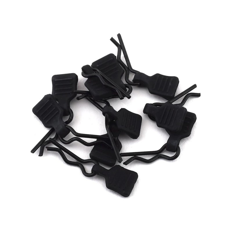 AXIAL 3mm Body Clip w/Tab, Black (10pcs) - AXI206000