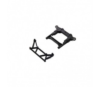 AXIAL Soporte trasero del chasis/Montaje del cuerpo del parachoques: SCX10III - AXI231024