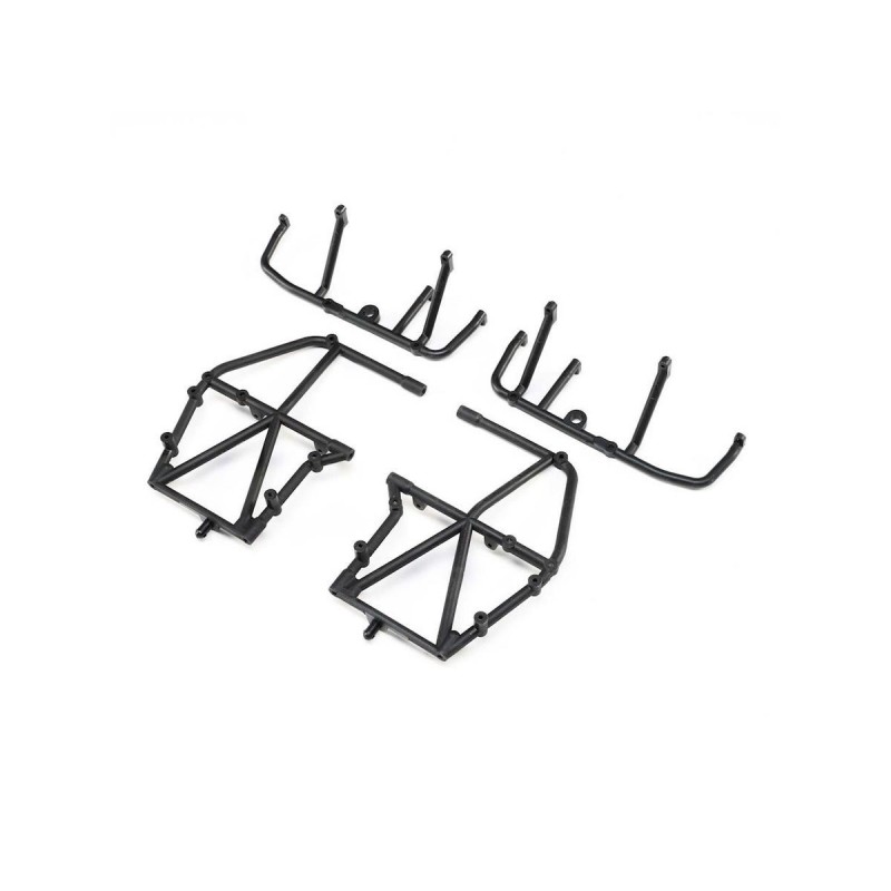 LOS241040 - LOS241040 - Side Cage and Lower Bar, Black: LMT Losi Losi