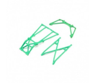 LOS241043 - LOS241043 - Rear Cage and Hoop Bars, Green: LMT Losi