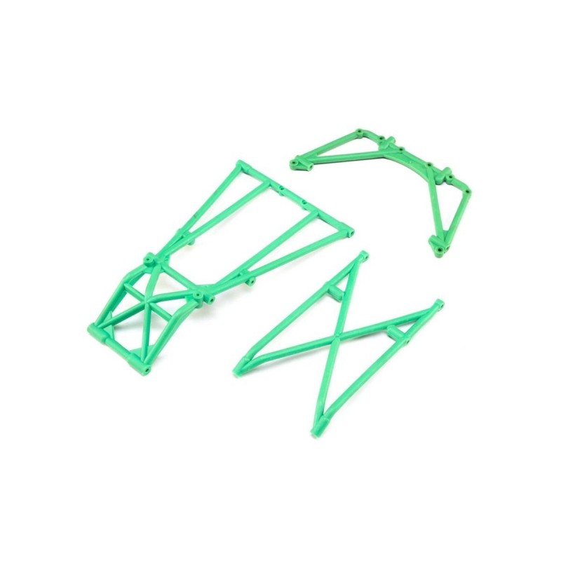 LOS241043 - LOS241043 - Rear Cage and Hoop Bars, Green: LMT Losi Losi