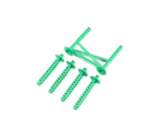 LOS241045 - LOS241045 - Rear Body Support and Body Posts, Green: LMT Losi Losi